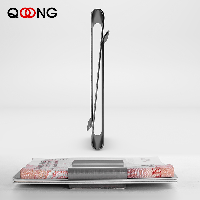 Money Clip Magnetic - QOONGสแตนเลสสตีลคู่ผู้ชายผู้หญิงคลิปเงินโลหะบัตรเครดิตเงินBill SteelคลิปClamp ML1-006