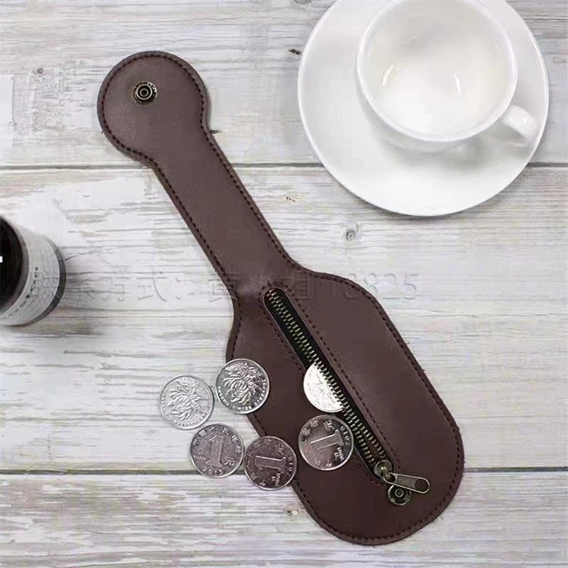 Leather Edc. Carry Pouch - กระเป๋าใส่เหรียญเพื่อความปลอดภัยสำหรับผู้หญิง EDC กระเป๋าใส่เหรียญแบบพับได้ กระเป๋าใส่ของแบบมีซิปสำหรับการเดินทางประจำวันและกิจกรรมกลางแจ้ง