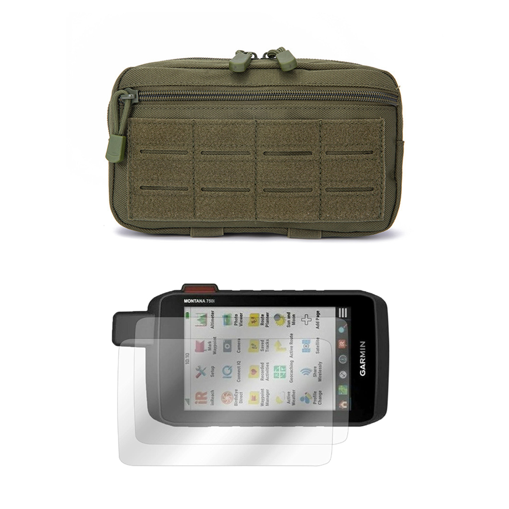 Edc Carry Fanny Pack - กระเป๋าคาดเอวแบบยุทธวิธีสำหรับกีฬา Molle EDC พร้อมฟิล์มกันรอยหน้าจอสำหรับ Garmin Montana