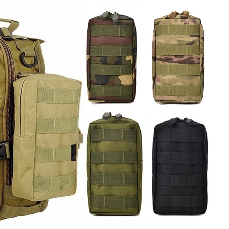Edc Carry Kit - กระเป๋า600D อ๊อกซฟอร์ดแนวยุทธวิธีทางทหารกลางแจ้งมีซิปอุปกรณ์เสริมที่เอวทนทานเข็มขัดพรางตากระเป๋าล่าสัตว์แอร์ซอฟต์