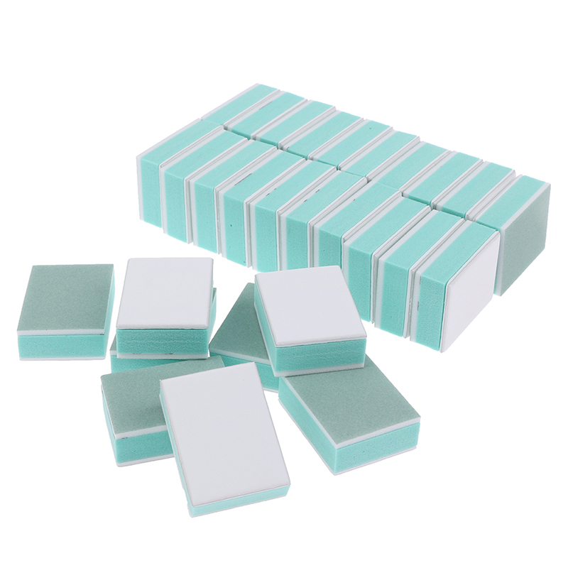 Nail File Titanium - 50 ชิ้น/ล็อตมินิเล็บบัฟเฟอร์กรวดเล็บ Sanding UV GEL Shining