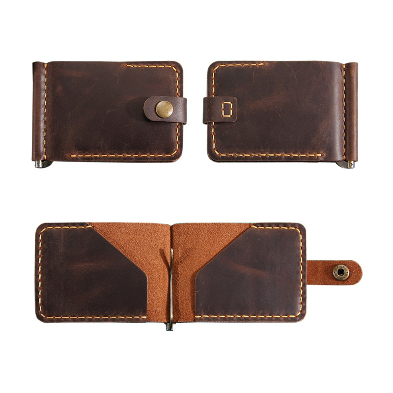 กระเป๋าสตางค์หนังแท้ Crazy Hor - Money Clip Magnetic บทวิจารณ์และราคา