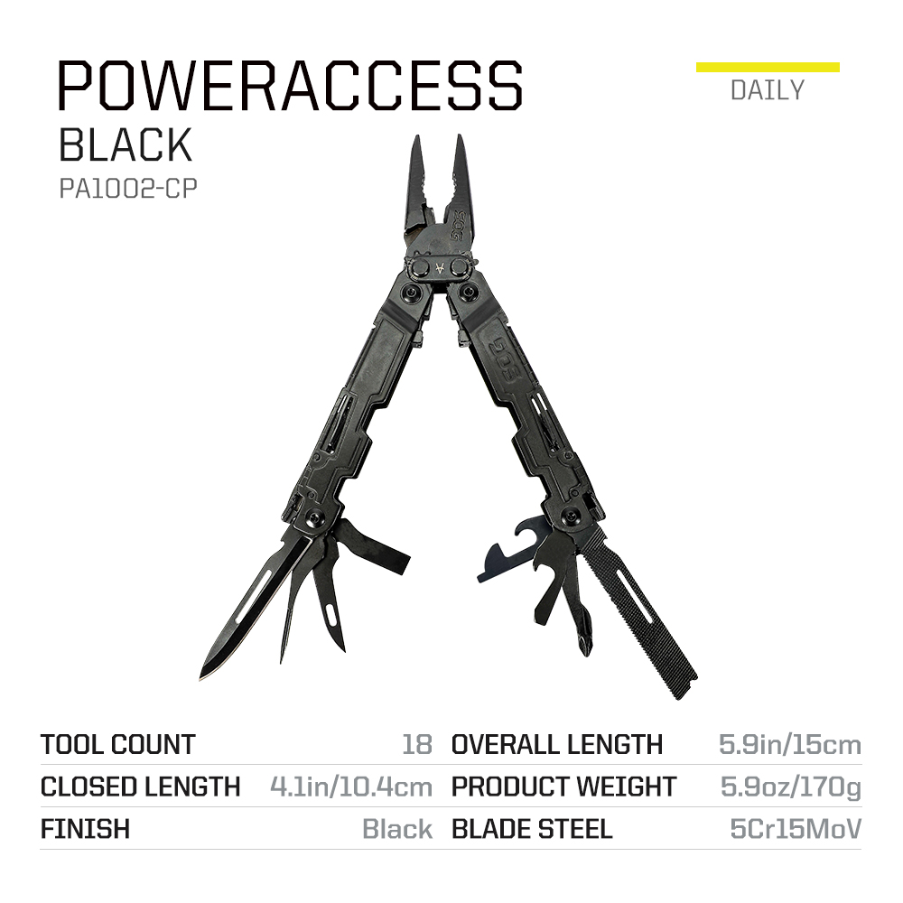 SOG PowerAccess 18-in-1 เครื่อ - Edc Carry Pliers บทวิจารณ์และราคา