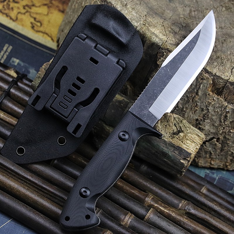มีดอเนกประสงค์เหล็ก D2 แบบคลาส - Edc Fixed Blade Deep Carry บทวิจารณ์และราคา