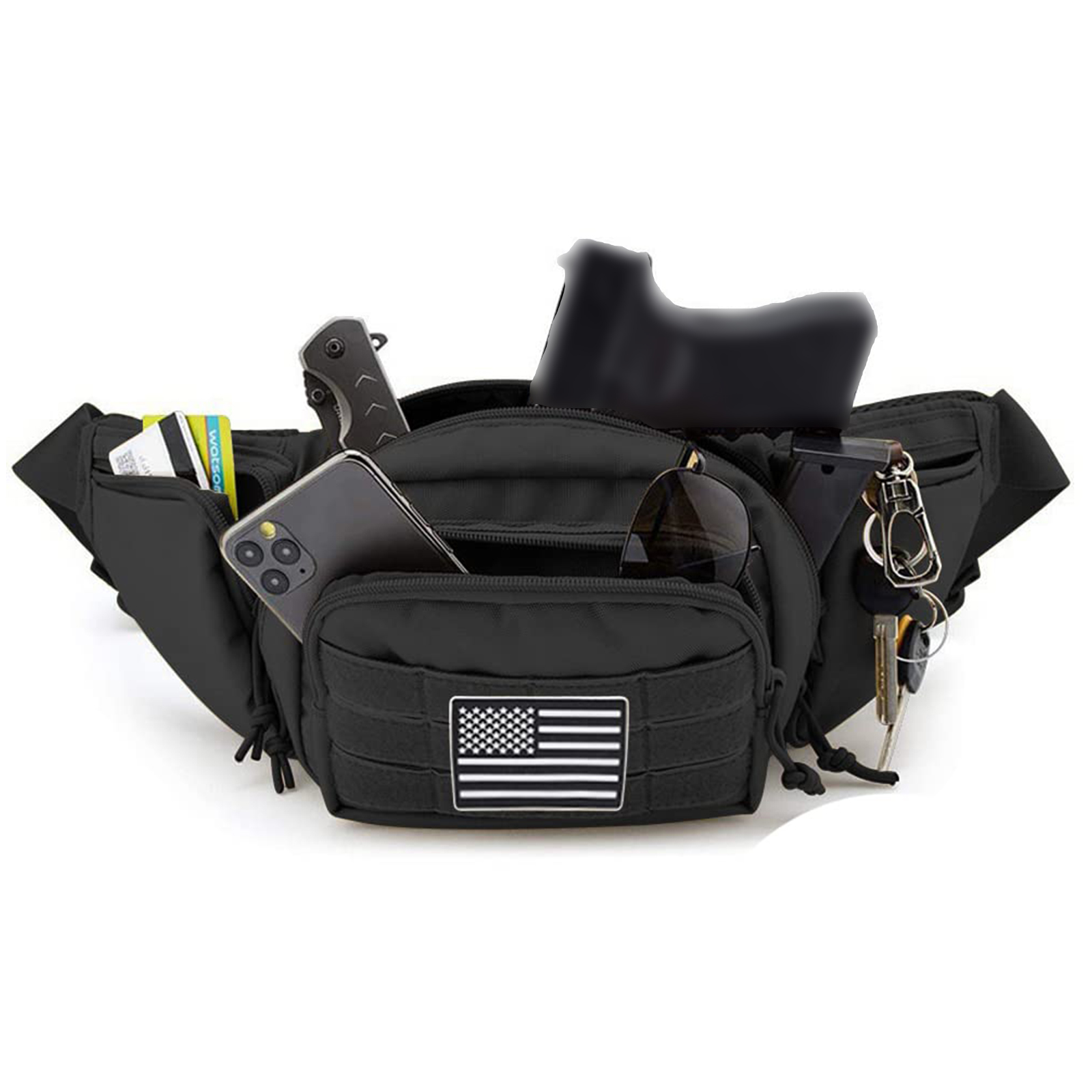 กระเป๋าคาดเอวแบบยุทธวิธี ซองใส - Edc Carry Bag For Men บทวิจารณ์และราคา