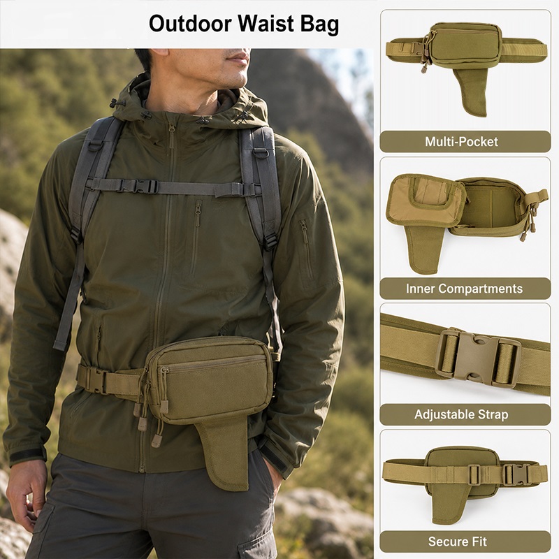 กระเป๋าคาดเอวอเนกประสงค์ ไนลอน - Edc Carry Bag For Men บทวิจารณ์และราคา